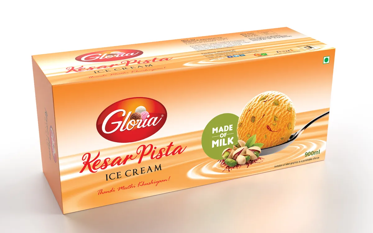 Packaging Design for 1000ml Family Pack of Gloria Ice Cream